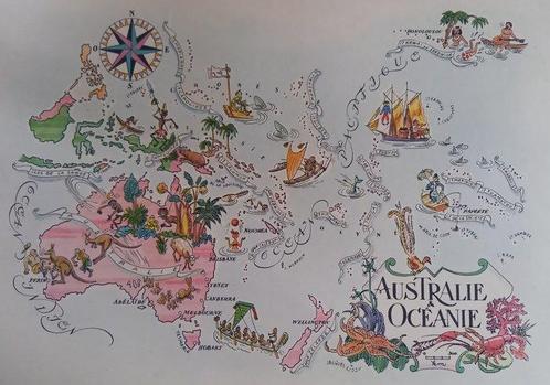 Frankrijk - Australië, Amerikaanse brug, Japanse brug,, Boeken, Atlassen en Landkaarten