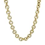 Zilgold collier 47.5 cm 14 karaat/ 925, Verzenden, Zo goed als nieuw, Goud