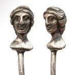 Oud-Romeins Zilver Pin overwonnen door het buste van Venus, Antiek en Kunst