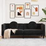 Nieuwe 2-zits bank fluweel zwart – inclusief kussens, Ophalen, Hout, Minder dan 75 cm, 150 tot 200 cm