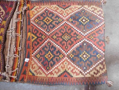 Handgeweven dubbele Soumak Saddle Bag - Wol - Afghanistan -, Antiek en Kunst, Kunst | Niet-Westerse kunst