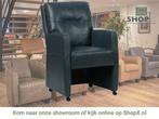 Leren eetkamerstoel Sharp - Granada Blue (blauw) - Met, Huis en Inrichting, Stoelen, Eigentijds, Modern, Blauw, Nieuw, Leer