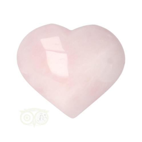 Rozenkwarts bol ( Puffy ) hart  Nr 24 - 4 cm - 36 gram, Sieraden, Tassen en Uiterlijk, Edelstenen, Nieuw, Verzenden