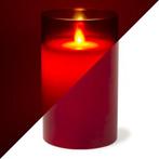 Led kaars | 12.5 cm | PEHA (In glas, Timer, Rood), Verzenden, Nieuw