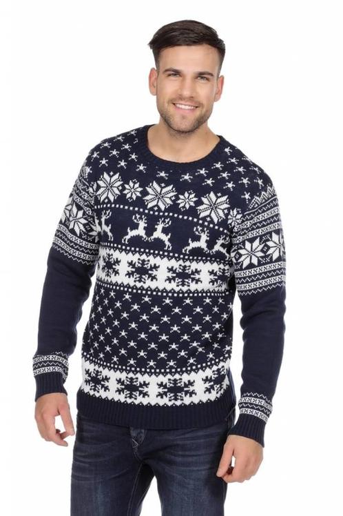 Kersttrui blauw met rendieren Classic, Kleding | Heren, Carnavalskleding en Feestkleding, Nieuw, Ophalen of Verzenden