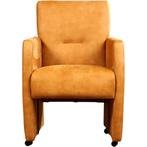 Leren eetkamerstoel Pleasure - Kenia Cognac (cognac) - Met, Huis en Inrichting, Stoelen, Overige kleuren, Nieuw, Leer, Ophalen of Verzenden
