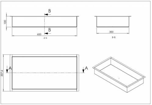 Wiesbaden RVS inbouwnis 30x60x10cm, Doe-het-zelf en Verbouw, Sanitair, Ophalen of Verzenden