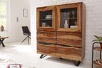 Massief dressoir AMAZONAS 140cm bruine sheeshamhouten, Huis en Inrichting, Ophalen of Verzenden, Nieuw