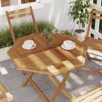 vidaXL Tafelblad achthoekig 80x80x2,5 cm massief teakhout, Huis en Inrichting, Tafels | Eettafels, Verzenden, Nieuw
