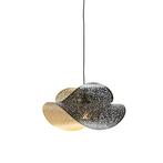 Oosterse hanglamp zwart met goud 28 cm - Japke, Nieuw, Overige materialen, Oosters, 75 cm of meer