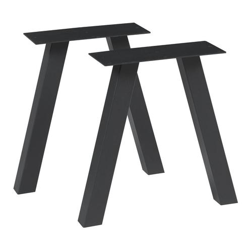 Stalen onderstel Mariager set van 2 tafelpoot 42x40 cm zwart, Huis en Inrichting, Woonaccessoires | Lijsten, Nieuw, Verzenden