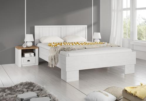 Tweepersoonsbed - Wit - 160x200 - 2 persoons bed, Huis en Inrichting, Slaapkamer | Bedden, Nieuw, Tweepersoons, Verzenden
