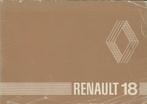 1980 Renault 18 instructieboekje handleiding Nederlands, Auto diversen, Handleidingen en Instructieboekjes, Verzenden
