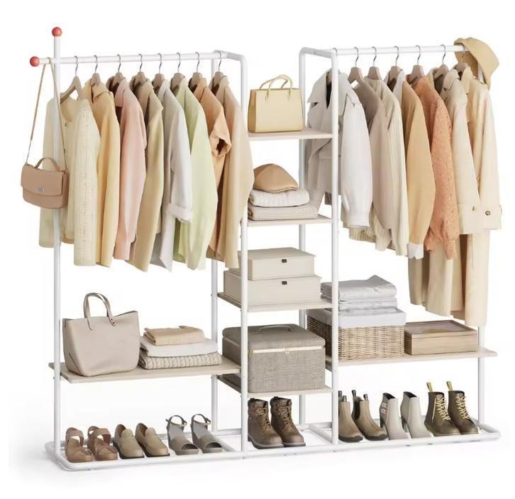 Open Kledingrek met Planken – Industriële Kast 163×34×175, Huis en Inrichting, Kasten | Kledingkasten, Nieuw, Verzenden