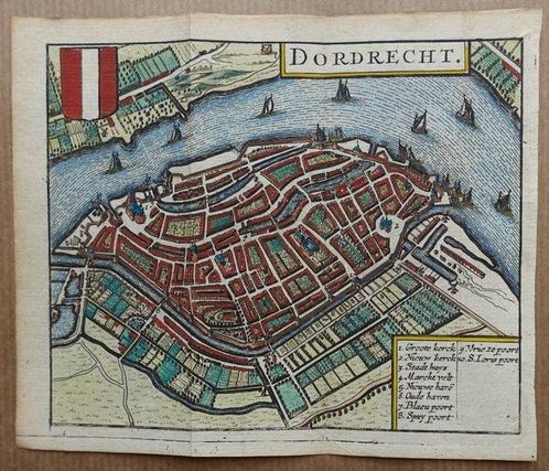 Nederland - Dordrecht; L Guicciardini | J Janssonius -, Boeken, Atlassen en Landkaarten