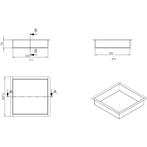 Wiesbaden Demis Inbouwnis - 30x30x7cm - Geborsteld Brons, Ophalen of Verzenden, Nieuw, Rvs