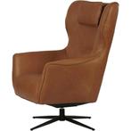 Leren draaifauteuil Leaf - Rancho Cognac (cognac) -, Eigentijds, Klassiek, Modern, Romantisch, Vintage, Nieuw, Ophalen of Verzenden