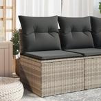 vidaXL Tuinbank zonder armleuning met kussens poly rattan, Verzenden, Nieuw, Rotan