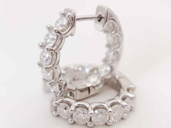 Veiling - Creolen wit briljant, Sieraden, Tassen en Uiterlijk, Oorbellen