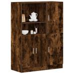 vidaXL 2-delige Keukenkastenset bewerkt hout gerookt, Huis en Inrichting, Woonaccessoires | Wandplanken en Boekenplanken, Verzenden