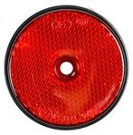 Ronde reflector (rood, 6 cm diameter, 1 cm dikte, met schro, Ophalen of Verzenden, Nieuw