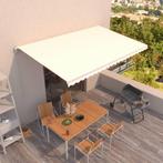 vidaXL Luifel handmatig uittrekbaar 500x350 cm crèmekleurig, Verzenden, Nieuw