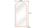 Muurspiegel WAVE 160cm apricot - 44677, Huis en Inrichting, Woonaccessoires | Spiegels, Ophalen of Verzenden, Nieuw