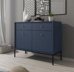 Dressoir Goud Blauw - 104x83x39 cm, Huis en Inrichting, Kasten | Dressoirs, 100 tot 150 cm, Verzenden, Nieuw, Modern