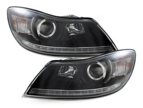 Koplampen Skoda Octavia 09-12 DRL look Devil Eyes zwart, Auto-onderdelen, Overige Auto-onderdelen, Ophalen of Verzenden