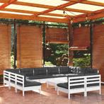vidaXL 12-delige Loungeset met kussens massief grenenhout, Tuin en Terras, Verzenden, Nieuw, Loungeset