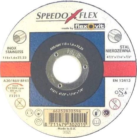 Flexovit Speedoflex doorslijpschijf 115mm INOX stainless A46, Doe-het-zelf en Verbouw, Verf, Beits en Lak, Nieuw, Ophalen of Verzenden