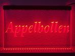 Appelbollen appel flappen neon bord lamp LED verlichting rec, Huis en Inrichting, Lampen | Overige, Nieuw, Verzenden