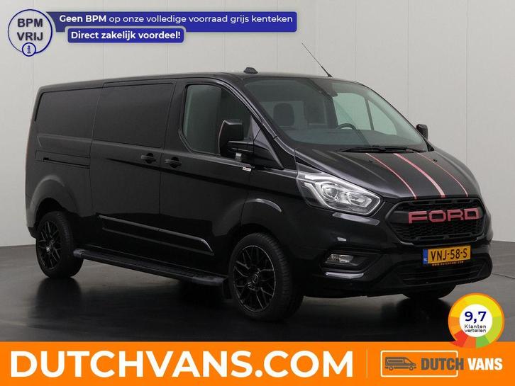 Ford Transit Custom Dubbele-cabine 2.0TDCI | zwart, Auto's, Bestelauto's, Lease, Automaat, BTW verrekenbaar, Diesel, Zwart, Ford