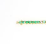 Armband - 18 karaat Geel goud - 5.90ct. tw. Smaragd -, Sieraden, Tassen en Uiterlijk, Nieuw