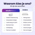 2dekans | Soulsnooze® - DuoComfort Premium Topper - Memory, Huis en Inrichting, Slaapkamer | Matrassen en Bedbodems, Ophalen of Verzenden