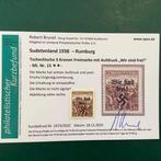 Bohemen en Moravië 1938 - Rumburg :3 Kc zegel met wir sind, Gestempeld