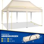 Partytent - Opvouwbaar - 3x6m - Paviljoen - Easy up - Beige, Verzenden, Nieuw