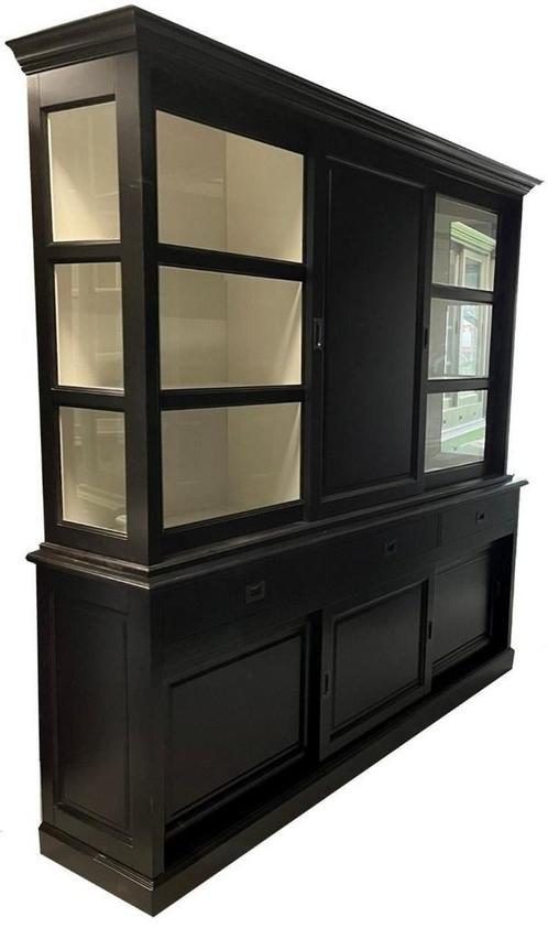 Buffetkast zwart Deurne 220cm dichte middendeur, Huis en Inrichting, Kasten | Buffetkasten, Ophalen of Verzenden