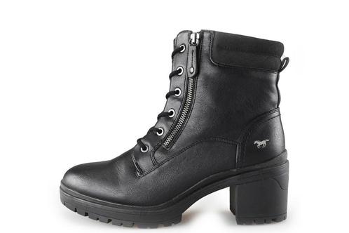Mustang Veterboots in maat 41 Zwart | 10% extra korting, Kleding | Dames, Schoenen, Zwart, Zo goed als nieuw, Overige typen, Verzenden