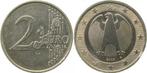2 Euro 2002 Duitsland 2 € Monometall Riffelrand ohne Rand., Verzenden