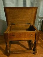 Bijzettafel - Eik - Antiek eiken naaikistje