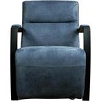 Leren fauteuil Arrival - Kenia Denim (blauw), Nieuw, Ophalen of Verzenden, 50 tot 75 cm, Industrieel, Modern