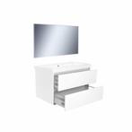 Badmeubel Trend Line 100 Cm Hoogglans Wit 1 Of 2 Kraangaten, Huis en Inrichting, Badkamer | Badkamermeubels, Ophalen of Verzenden