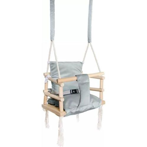 Luxe houten 3 in 1 licht grijze meegroei baby schommel en, Kinderen en Baby's, Speelgoed | Buiten | Los speelgoed, Ophalen of Verzenden