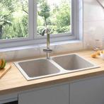 vidaXL Keukenwasbak Beige 76 x 48 x 30 cm Graniet, Verzenden, Nieuw