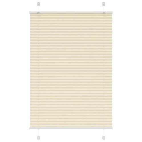 vidaXL Plissé rolgordijn 100x150 cm stofbreedte 99,4cm, Huis en Inrichting, Stoffering | Gordijnen en Lamellen, Crème, Nieuw, Verzenden