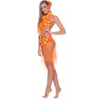 Hawaii Set Oranje Deluxe, Kleding | Dames, Carnavalskleding en Feestkleding, Verzenden, Nieuw
