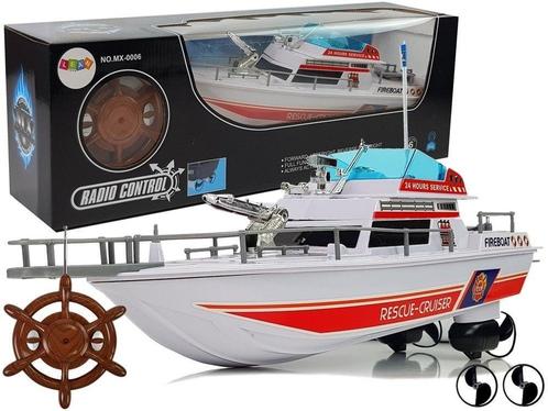 RC bestuurbare boot - brandweer - speelgoedboot - 44x12x15cm, Hobby en Vrije tijd, Modelbouw | Radiografisch | Auto's, Nieuw, Ophalen of Verzenden
