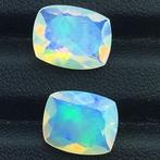 Zonder Minimumprijs - 2 pcs Wit Opaal - 5.14 ct - Antwerp, Sieraden, Tassen en Uiterlijk, Edelstenen, Nieuw