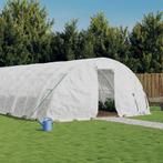 vidaXL Tuinkas met stalen frame 80 m² 16x5x2,3 m wit, Tuin en Terras, Kassen, Verzenden, Nieuw